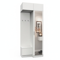 Набор мебели для прихожей "Марсель-251" МР 01-251 В2490 Ш1000 Г580 (ЛДСП Белый премиум)